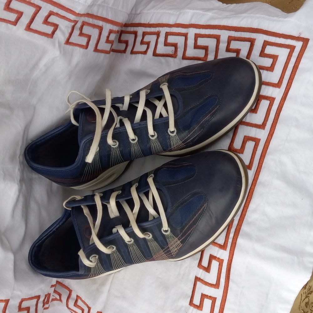 11M, Blue w/red/creamish color stripes Cole Hann